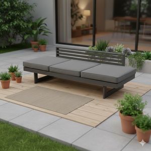 Stern New Holly Gartenloungesofa verstellbar Aluminium/Outdoorstoff