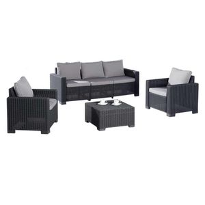 Best Mombasa Loungeset 4-tlg. Geflecht