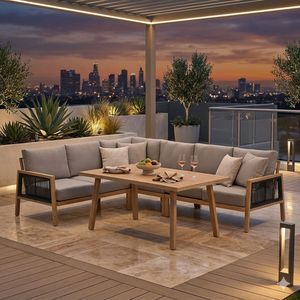 Garden Impressions Decala Dininglounge Tisch 150x87cm Aluminium/Rope/Polyester