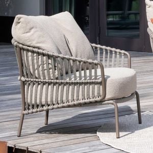 4Seasons Capalbio Loungesessel Edelstahl/Rope/Olefin