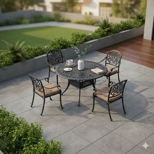 Hartman Amalfi Gartenmöbel-Set M (4 Plätze) Tisch Ø120cm