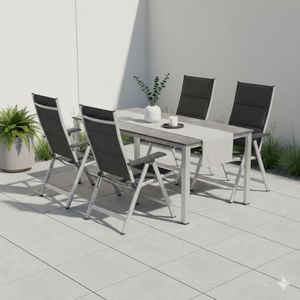 Kettler Basic Plus Padded Gartenmöbel-Set M verstellbar(4 Plätze) Tisch 160x90cm
