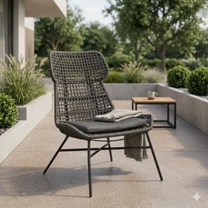 Stern Greta Loungesessel Aluminium/Rope