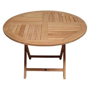 Zebra Poker Klapptisch Ø90 cm Teak