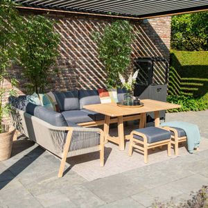 Garden Impressions Santos Dininglounge Tisch 150x90cm Akazie/Rope/Polyester