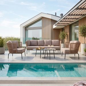 Cosmic Collection Touch Loungeset inkl. Loungetische Stahl/Rope/Spun Polyester