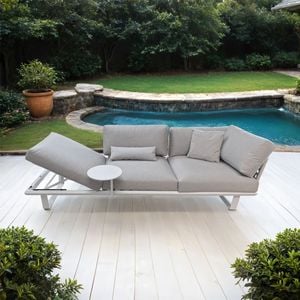 Solpuri Boom Gartenloungesofa verstellbar Aluminium/Bombay