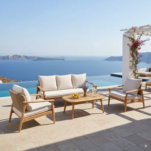 OUTLIV. Noemi Loungeset inkl. Loungetisch  Akazie/Rope/Polyester