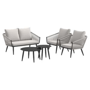 OUTLIV. Alex Loungeset inkl. Loungetische Aluminium/Rope/Olefin