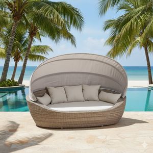 Domus Ventures Paradiso Loungeinsel Halbrundgeflecht/OutdoorPlus