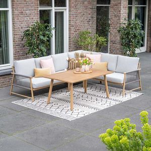 Garden Impressions Bahama Dininglounge Tisch 160x95,5cm Aluminium/Rope/Polyester