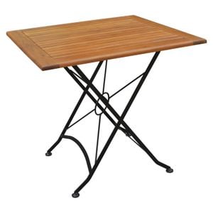Acamp Lindau Biergarten-Klapptisch 80x80cm Eisen/Akazie