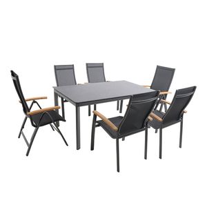 MWH Reno Gartenmöbel-Set L (6 Plätze) Tisch 160x95cm