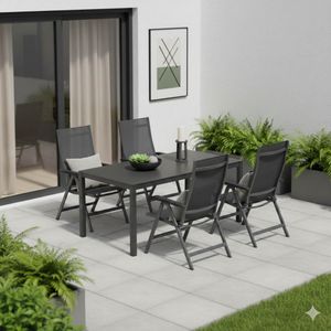 Kettler Basic+ Premium Gartenmöbel-Set L (6 Plätze) Tisch 160x90cm