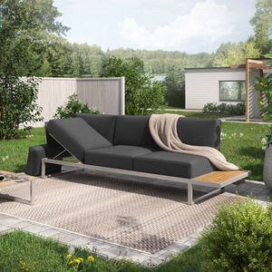 OUTLIV. Capri Gartenloungesofa verstellbar Edelstahl/Polyester