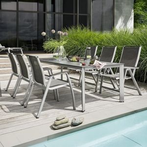 Kettler Forma II Gartenmöbel-Set L verstellbar (6 Plätze) Tisch 220x95cm