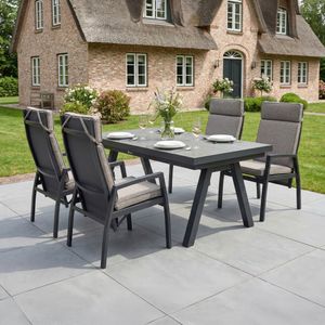 LC Garden Avena Gartenmöbel-Set mit Sitztiefenverstellung Tisch 160/210x100cm