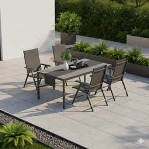 Kettler Basic Plus Gartenmöbel-Set M (4 Plätze) mit OUTLIV. Tisch 160x100cm