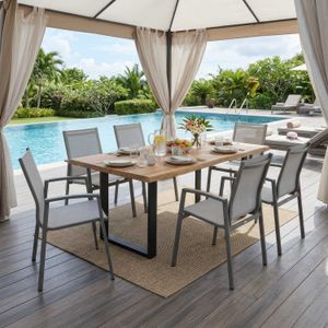 Stern New Gartenmöbel-Set L (6 Plätze) mit OUTLIV. Tisch 200x100 cm