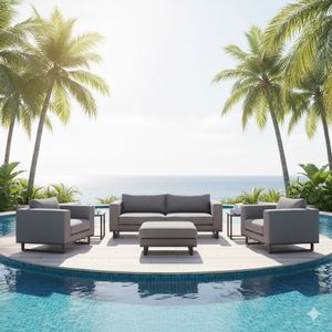 OUTLIV. Miami Loungeset Aluminium/Sunbrella