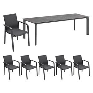 OUTLIV. Julia Gartenmöbel-Set L (6 Plätze) mit Kettler Diamond Tisch 220x95cm