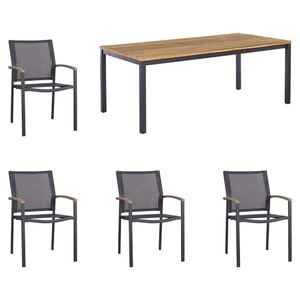 Zebra Alex Gartenmöbel-Set 5-tlg. mit OUTLIV. Tisch 180x90cm