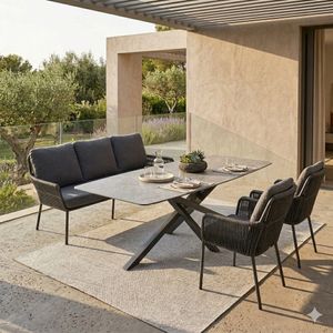 LC Garden Como Gartenmöbel-Set M (5 Plätze) Tisch 200x100cm