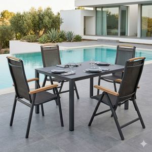 Kettler Memphis Gartenmöbel-Set M (4 Plätze) Tisch 160x95cm