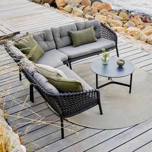 Cane-Line Ocean Ecklounge Aluminium/Rope