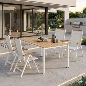 Kettler Memphis Gartenmöbel-Set M (4 Plätze) Tisch 160x95cm