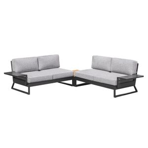 Kettler Ocean Skid Ecklounge inkl. Loungetisch 70x70cm Alu/Olefin