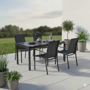 Stern Evoee Gartenmöbel-Set M (4 Plätze) mit OUTLIV. Tisch 160x90cm