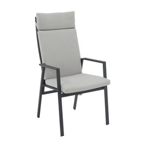 OUTLIV. Milano Gartensessel verstellbar Aluminium mit Sitz- und Rückenkissen