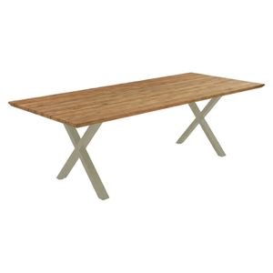 OUTLIV. Negara Gartentisch Edelstahl/Teak recycelt