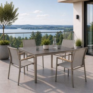 Stern Polaris Gartenmöbel-Set M (4 Plätze) mit OUTLIV. Tisch 160x90cm