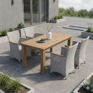 Zebra Loomus Gartenmöbel-Set M (4 Plätze) mit OUTLIV. Tisch 180x90cm