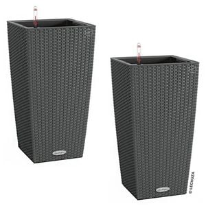 Lechuza Cubico Pflanztopfset 2-teilig 30x30x56cm Kunststoff