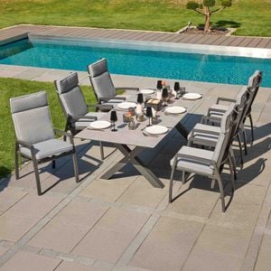 LC Garden Sondrino Gartenmöbel-Set L verstellbar (6 Plätze) Tisch 200/260x100cm