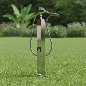 Ideal Altena mini Gartendusche Kaltwasser Edelstahl/Holz