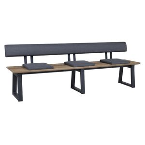 Zebra Phönix Gartenbank Aluminium/Teak recycelt