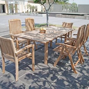 Zebra Bueno Gartenmöbel-Set 7-tlg. Tisch 160/210x100cm