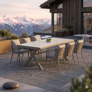 LC Garden Sunrepo Gartenmöbel-Set L (6 Plätze) mit OUTLIV. Tisch 220x100cm