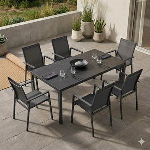 Siena Garden Reno Gartenmöbel-Set L (6 Plätze) Tisch 220x100cm