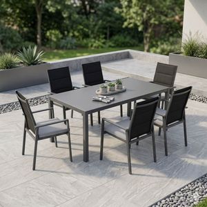 Niehoff Nancer Gartenmöbel-Set L (6 Plätze) mit OUTLIV. Tisch 220x100cm