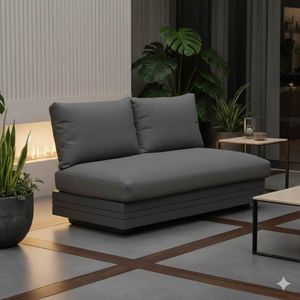 Zebra Cubo Neo Gartenloungesofa Aluminium/Sunproof