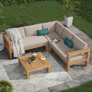 OUTLIV. Stockton Ecklounge inkl. Loungetisch Akazie/Polster