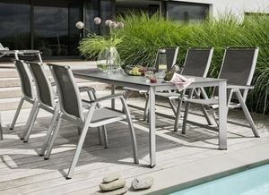 Kettler Forma II Gartenmöbel-Set L verstellbar (6 Plätze) Tisch 220x95cm