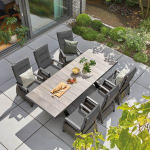 Siena Garden Corido Move Gartenmöbel-Set L (6 Plätze) Tisch 200/260x100cm