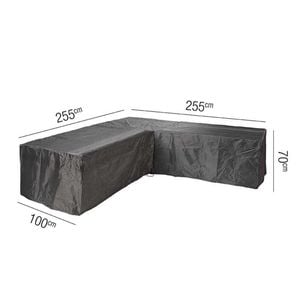 AeroCover Schutzhülle für Ecklounge 255x255x100x70cm Polyester