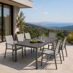 Siena Garden Velia Gartenmöbel-Set L (6 Plätze) Tisch 220x100cm